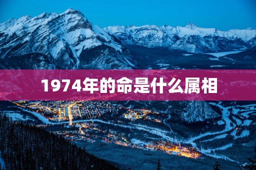 1974年的命是什么属相