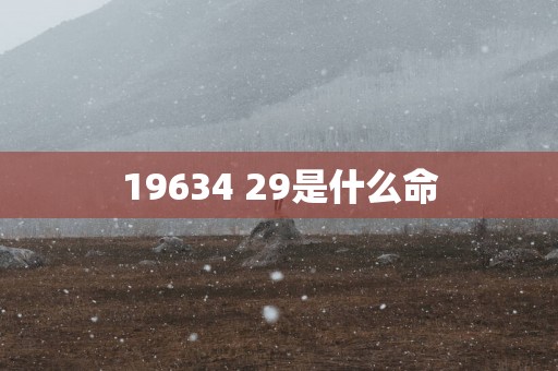 19634 29是什么命