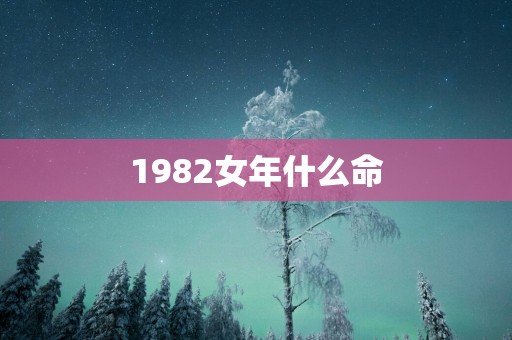 1982女年什么命