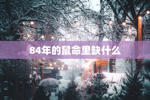 84年的鼠命里缺什么