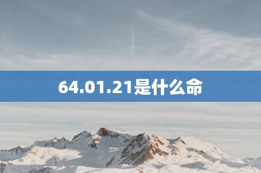 64.01.21是什么命
