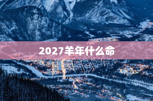 2027羊年什么命