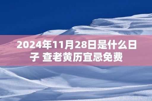 2025年11月28日是什么日子 查老黄历宜忌免费