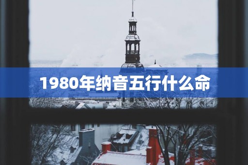 1980年纳音五行什么命