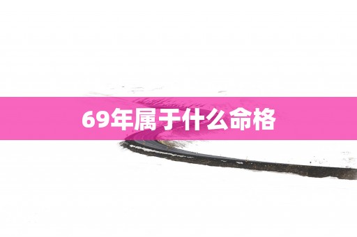 69年属于什么命格