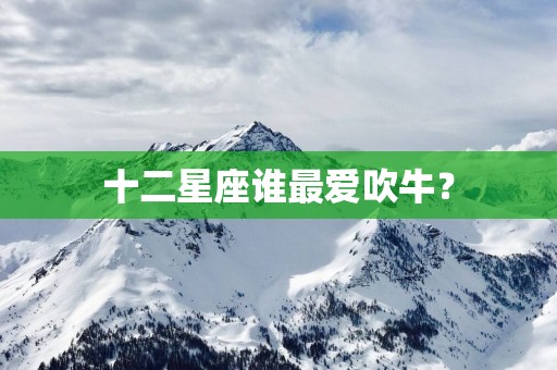 十二星座谁最爱吹牛？