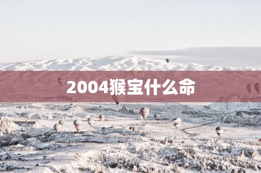 2004猴宝什么命
