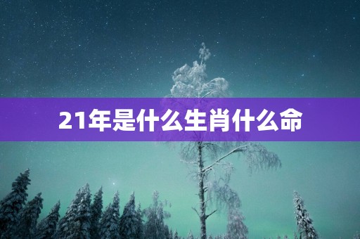 21年是什么生肖什么命
