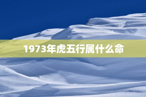 1973年虎五行属什么命