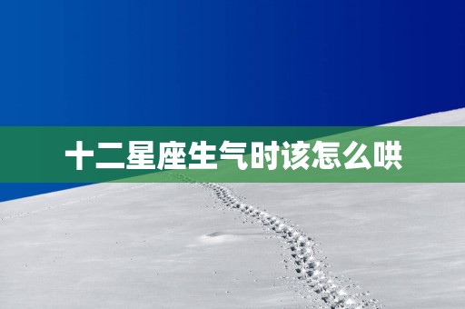 十二星座生气时该怎么哄