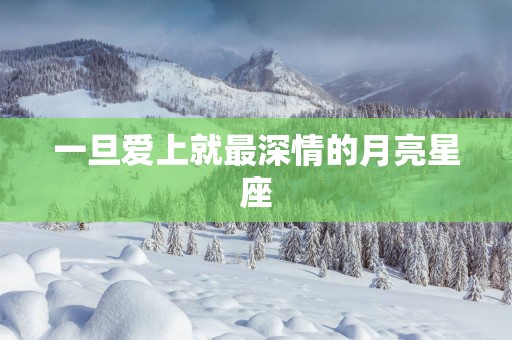 一旦爱上就最深情的月亮星座