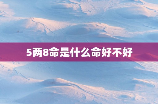 5两8命是什么命好不好