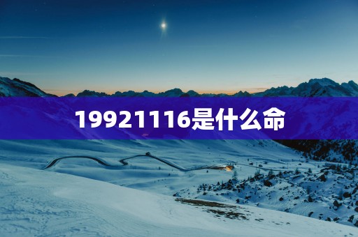 19921116是什么命