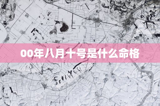 00年八月十号是什么命格