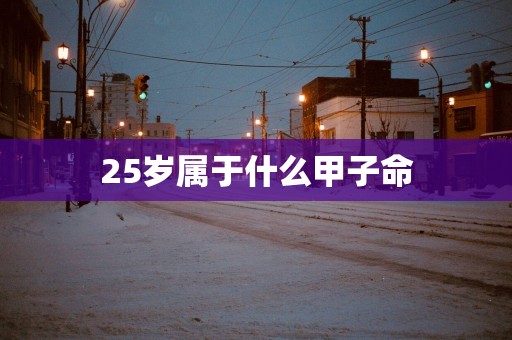 25岁属于什么甲子命