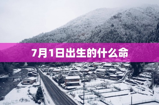 7月1日出生的什么命