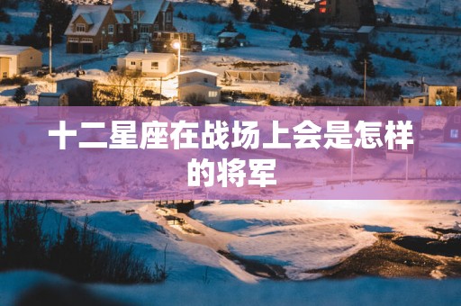 十二星座在战场上会是怎样的将军