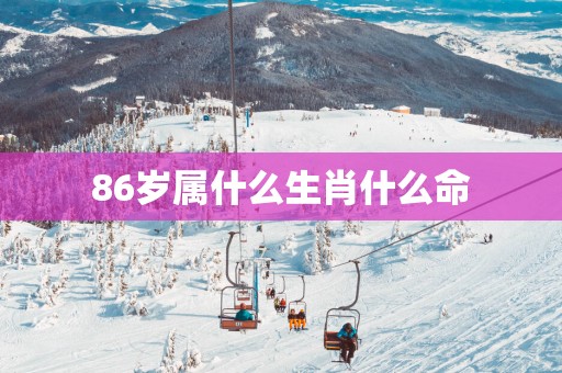 86岁属什么生肖什么命