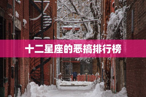 十二星座的恶搞排行榜
