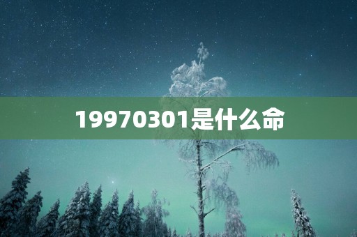 19970301是什么命