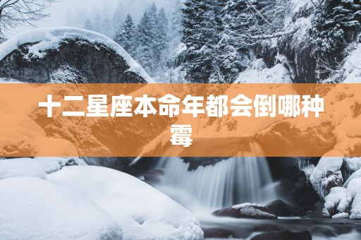 十二星座本命年都会倒哪种霉