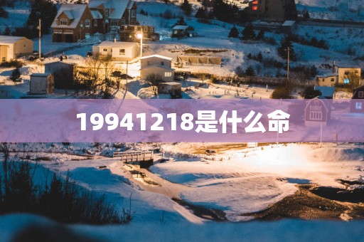 19941218是什么命