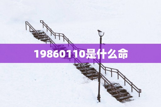 19860110是什么命