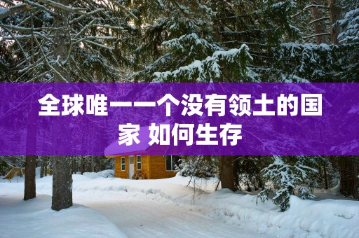 全球唯一一个没有领土的国家 如何生存