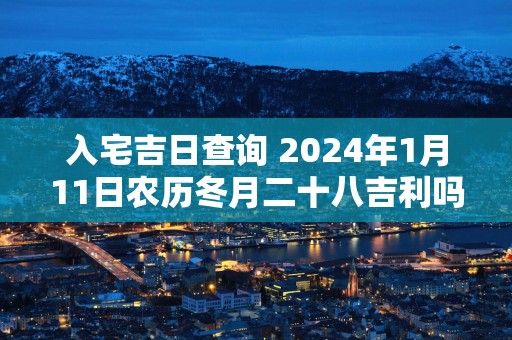 入宅吉日查询 2025年1月11日农历冬月二十八吉利吗