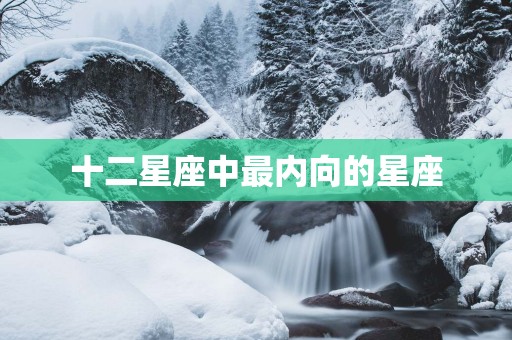十二星座中最内向的星座