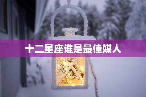 十二星座谁是最佳媒人