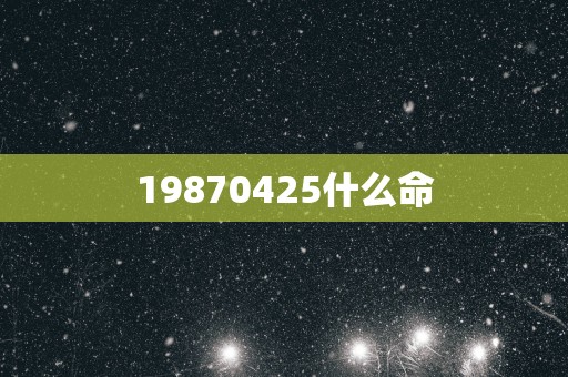 19870425什么命