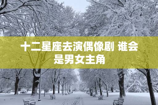 十二星座去演偶像剧 谁会是男女主角