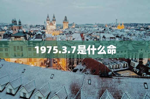 1975.3.7是什么命