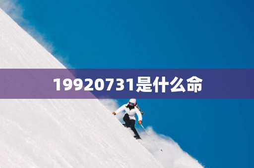 19920731是什么命
