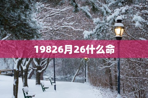 19826月26什么命