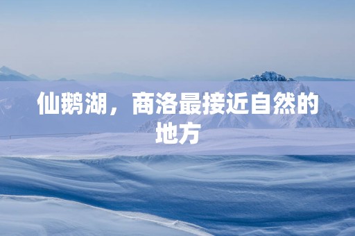 仙鹅湖，商洛最接近自然的地方