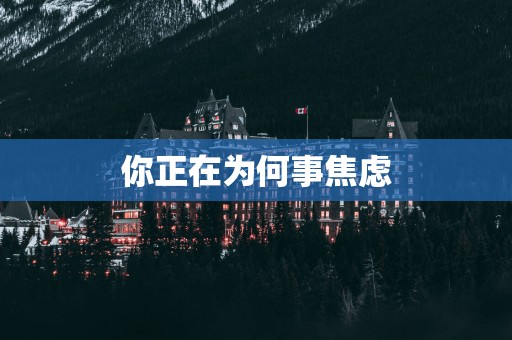 你正在为何事焦虑
