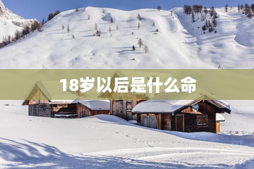 18岁以后是什么命