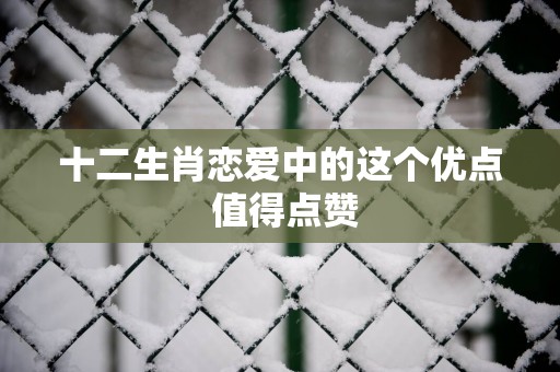 十二生肖恋爱中的这个优点 值得点赞