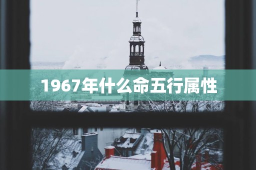 1967年什么命五行属性