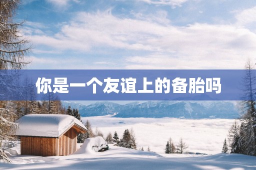 你是一个友谊上的备胎吗