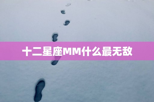 十二星座MM什么最无敌