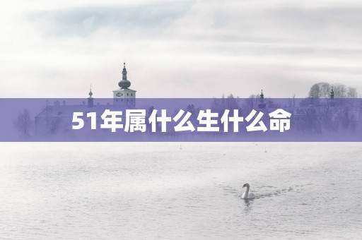 51年属什么生什么命