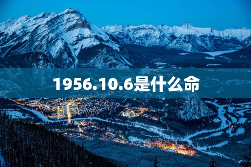 1956.10.6是什么命