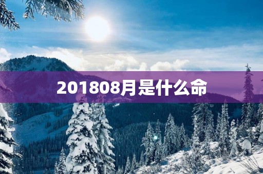 201808月是什么命