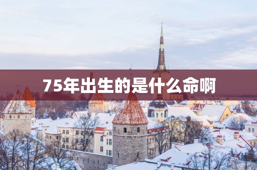75年出生的是什么命啊