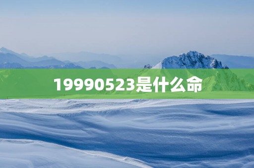 19990523是什么命