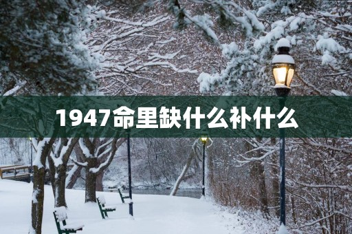 1947命里缺什么补什么