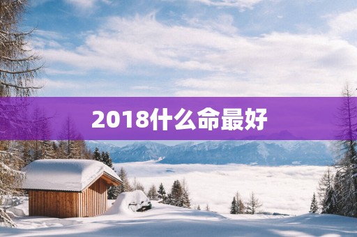 2018什么命最好